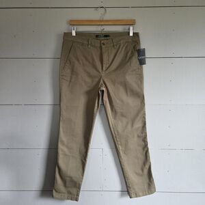 Lauren Ralph Lauren Women's Chino Pants Beige Cotton Elastane Button Zip